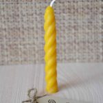 10 Spiral Poured Candles 9cm x 1.2cm