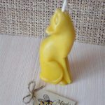 2 Cat Poured Candles 10,6cm x 3cm