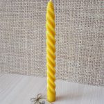 2 Curled Poured Candles 21cm x 1,7cm