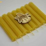 8 Beeswax Candles 10 cm x 1.5 cm