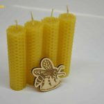 4 Beeswax Candles 10 cm x 2.5 cm