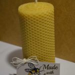 1 Beeswax Candles 13 cm x 6.5 cm
