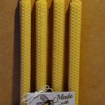 4 Beeswax Candles 20.5 cm x 1.7 cm